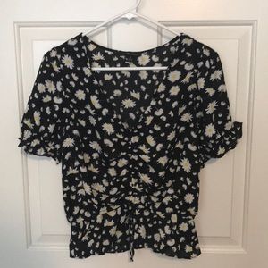black floral top